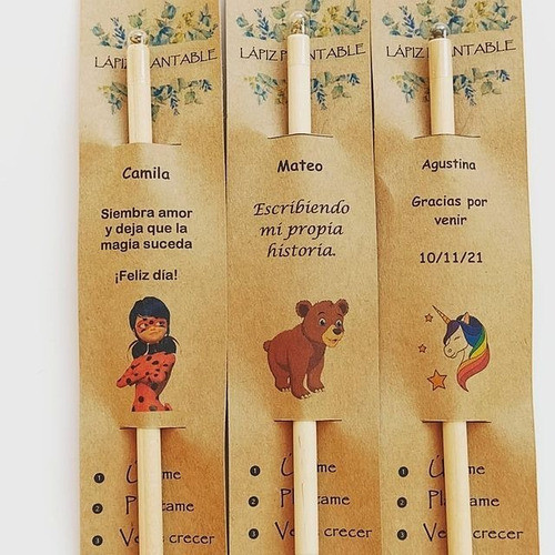 30 Lápiz Lápices Ecológico Plantables Semilla Natural 0