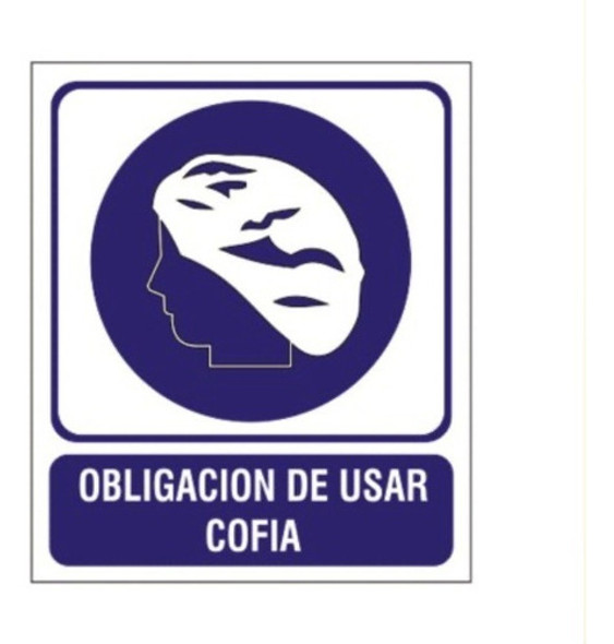 Cartel Corrugado De Plastico Obligacion Usar Cofia 40x45 Cm 0