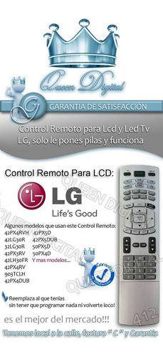 Control Remoto Para LG 6710t00017j Lcd Led Tv Lh30fr 42px4rv 1
