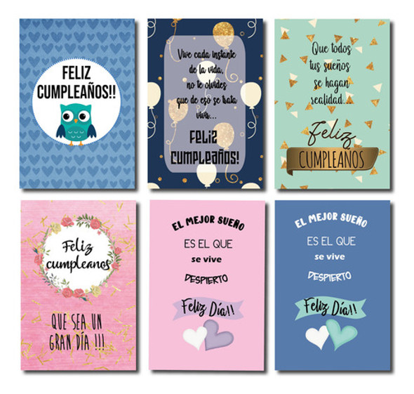 Kit Imprimible Tarjetas Feliz Cumple 1