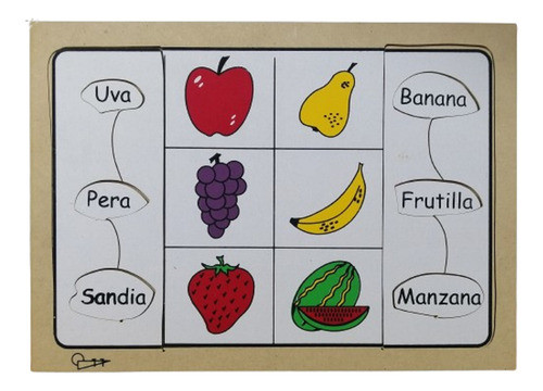 Loteria Encaje Relaciones Palabra Frutas Escritura Hjklmn 0