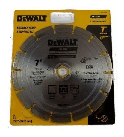 Disco Diamantado Dewalt 180mm Segmentado - Ynter Industrial 1