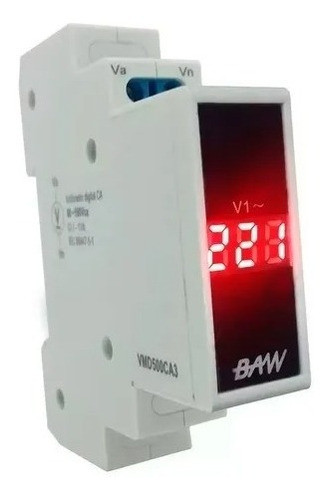 Voltimetro Digial 1 Modulo Din 3 Digitos Vca  Vmd500ca 1