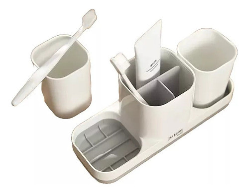 Set De Baño Familiar Completo Con Vasos Bandeja Diseño 0