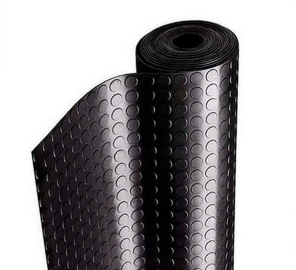 4m² Piso Borracha Moeda Preto 2mm X 4mt Comp X 1mt Larg 0