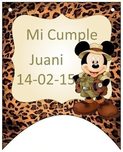 Kit Imprimible Para Tu Fiesta De Mickey Mouse Safari 0