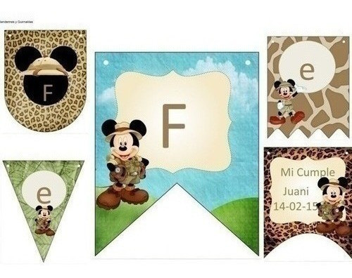 Kit Imprimible Para Tu Fiesta De Mickey Mouse Safari 1
