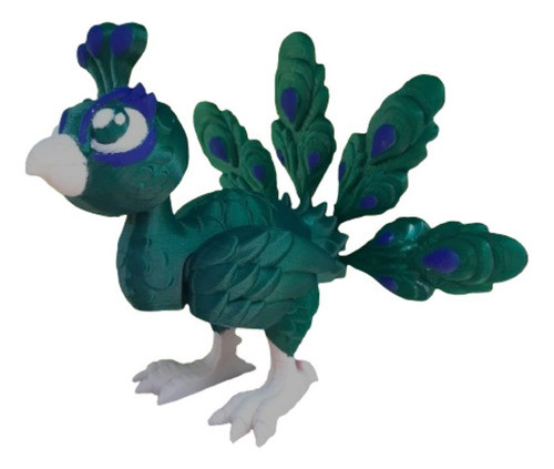 Ave Pavo Real Articulado Flexible Juguete 3d 0