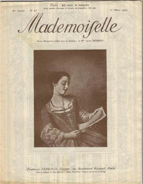 Revista Mademoiselle Marzo 1912 Bordados Moda B5 0