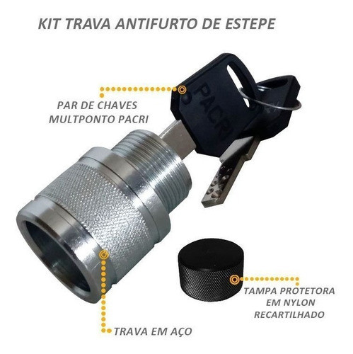 Trava De Estepe Fiat Toro 4x2 2016 A 2019 Antifurto Gtnox 1