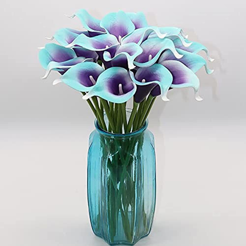 Mini 15  Artificial Calla Lily 10 Ramos De Novia De Tallo Fl 1
