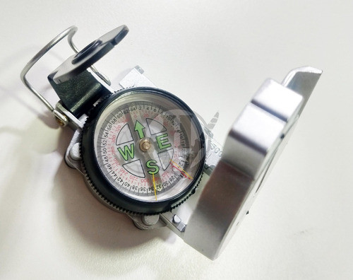 Brujula Gris Militar Metalica Cannon Co Bsc005 Usa Design 0