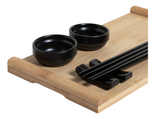 Set De Sushi Para 2 Bamboo Y Porcelana 1