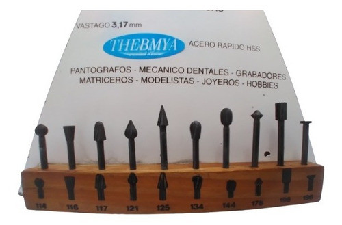 Lima Rotativa Fresa Para Minitorno Eje 3.17 Mm Dux Mod. 196 1