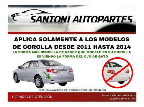Soporte Lateral Paragolpe Delantero Toyota Corolla 11/14 X2 1