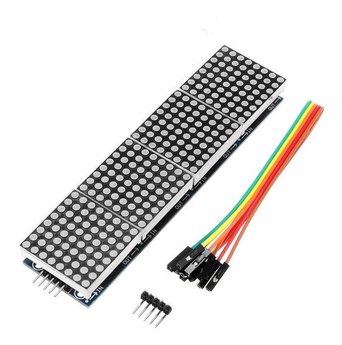 4 Modulos Display Led Matriz 64 Puntos 8x8 Max7219 Rojo 0