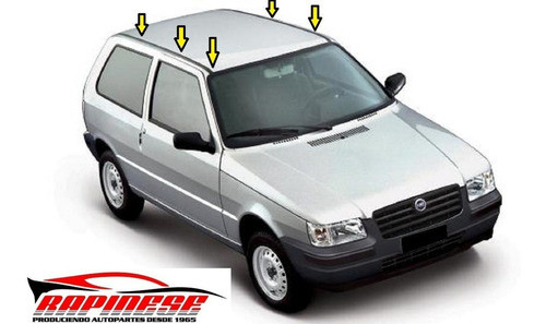 Molduras Techo Fiat Uno 3p 1987 / 2002 Adhesivas X2 Rapinese 0