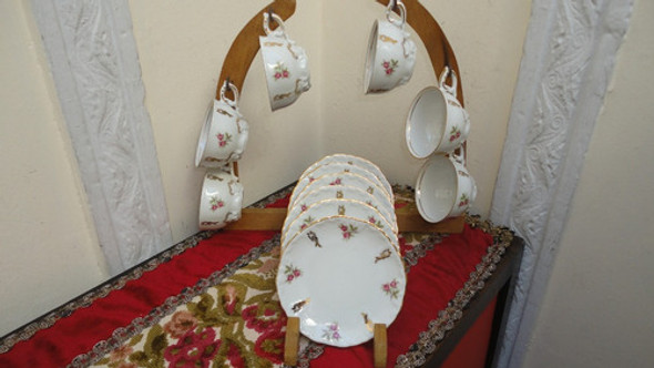 Tazas Pocillos Cafe Antiguas Bavaria Diseño Rococo Vealo 1