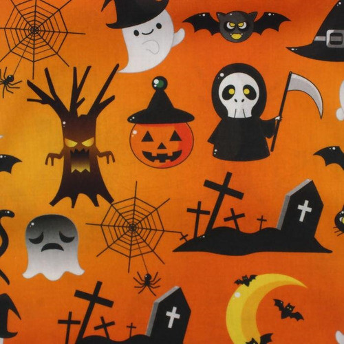 Tecido Peripan - Halloween - 1m X 1,50m - E233 0