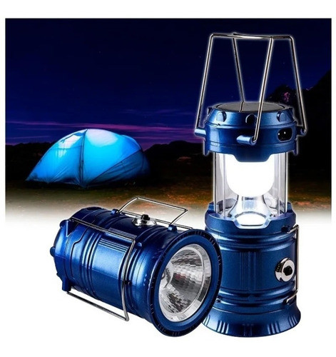 Linterna +farol + Usb Cargador Celular + Solar Camping 1