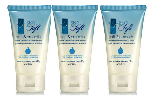Creme Depilatório Rosto Skin So Soft 30g (3 Uni) - Avon 0