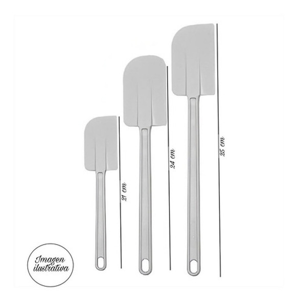 Set Espatula Plastica X3u - Cotillón Waf 1