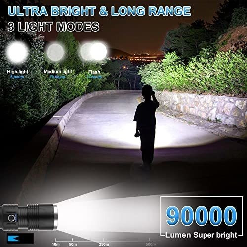 Linterna Super Brillante De 100000 Lumenes - Black Swich 1