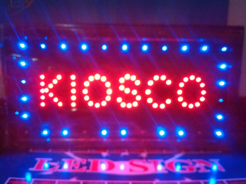 Cartel Led Maxi-kiosco - Abierto . 40 Más O La Que Quieras 1