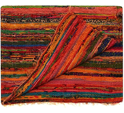 Alfombras De Trapo De Algodón Chindi 100% Ecológicas, 2 En 1 0