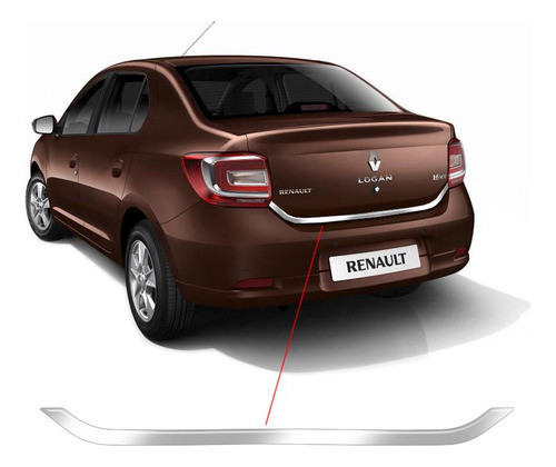 Friso Traseiro Porta Malas Logan 2014/2017 Cromado Resinado 0