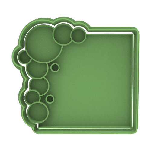 4339 Cuadrado Burbujas Cortante Para Galletas 0