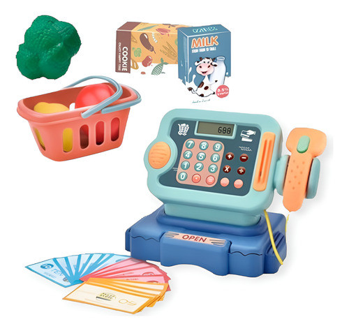 Juguete Caja Registradora Con Carrito Y Accesorios Toystore 0
