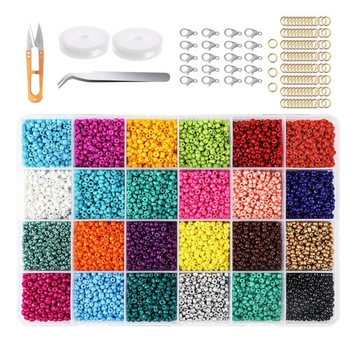 De Artesanato De Miçangas De 16000 Peças 2mm 24 Cores-1 1