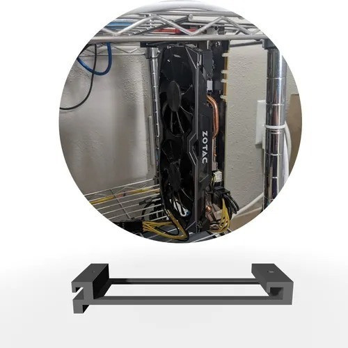Kit 6suporte Placa Video Estante Vertical Vga Gpu Mineração 1