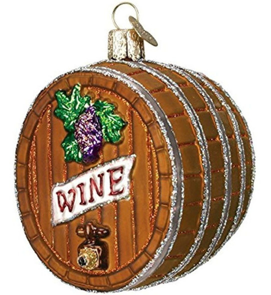 Vidrio Soplado De Vidrio De Barril De Vino De Navidad De Vie 0