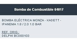 64017 Bomba De Nafta Monza Kadett Ipanema 1.0 Bar Bcd 00103 1