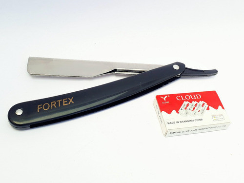 Navaja Fortex Bc01 Con 10 Repuestos Cloud Peluquería Afeitar 0