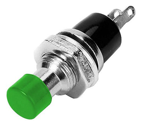 Kit 10 Unidades Botão Push Button Pbs-110 Sem Trava (verde) 0