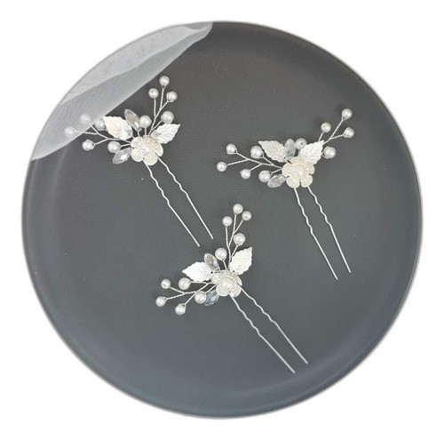 Aegenacess - Horquillas Para El Pelo De Boda Con Hojas, Flor 1