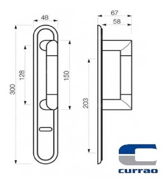 Manijon Tropea Solo Satinado Con Cromo Brillante Currao 1