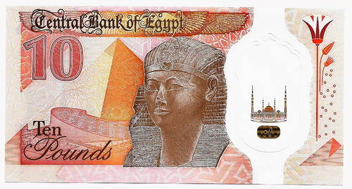 Fk Billete Egipto 10 Libras 2022 Polimero Lanzamiento. Lujo. 1