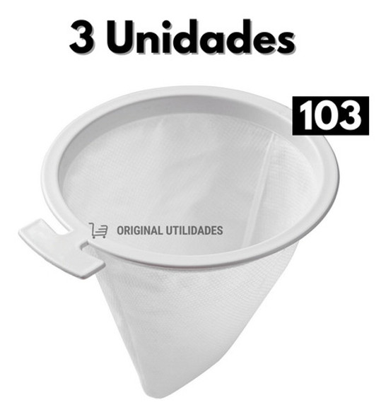 Kit 3 Filtros Coador De Café 103 Permanente Tnt Reutilizável 1