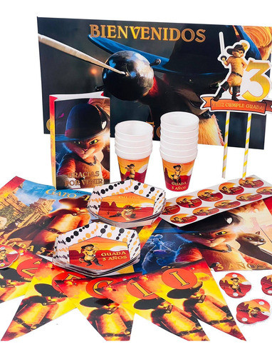 Cotillón Infantil Personalizado X 50 Gato Con Botas 0