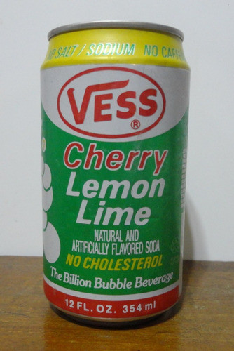 Lata Vess Cereza Lima Limón 354ml Eeuu, Vacía 0