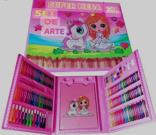 Set De Arte 208 Piezas Valija Lápices Maletín Escolar 0