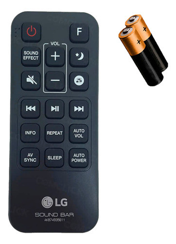 Controle Remoto Akb74935611 Sj9 Soundbar LG Novo Original 0