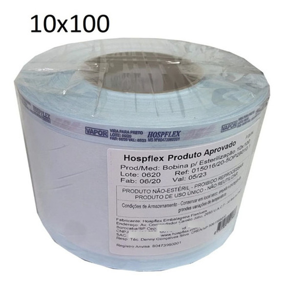 Rolo P/esterilização Autoclave - 10x100 - 1 Rolo 1
