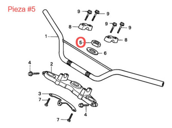 Tuerca Cristo Dirección Original Honda Xr 100 80 Crf80 100 1
