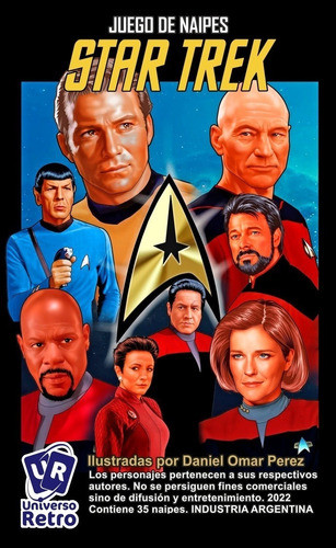 Cartas Star Trek Simil Cromy Kirk Spok Picard Naipes Ur 0