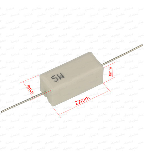 20 Resistencias Ceramica Cementada 5w 100 Ohm 100r 100e 1